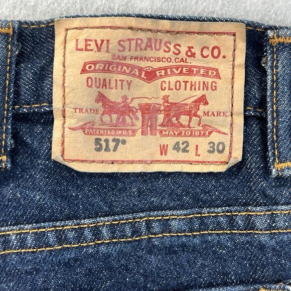 Levis 517 Mens 42x30 Bootcut Slim Fit Dark Wash 2011 Mexico NEW - Picture 10 of 16